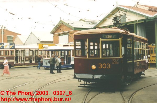 303 in the yard of the Bendigo tramways